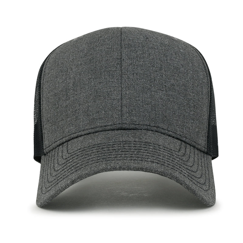 ililily Blank Six Panel Mesh Back Baseball Cap Basic Snap Back Trucker Hat