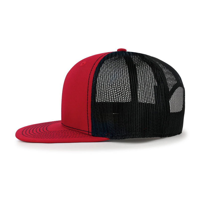 ililily Blank Six Panel Mesh Back Baseball Cap Basic Snap Back Flat Brim Hat