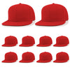 ililily 10 Bulk Pack Blank Six Panel Flat Bill Baseball Cap Basic Trucker Hat