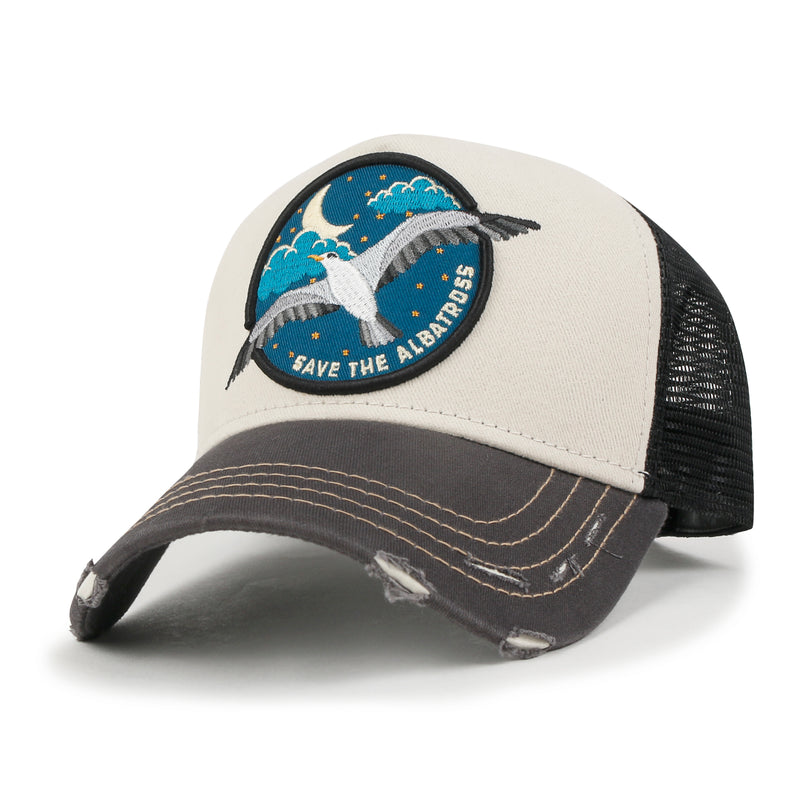 ililily Premium Endangered Albatross Animal Embroidery Baseball Cap Structured Hat