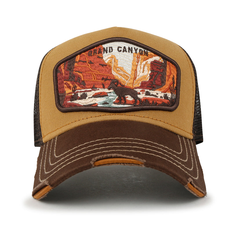 ililily Premium Grand Embroidery Cap Structured Baseball Canyon Trucke