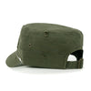 ililily Vintage Distressed Rhineston Lined Cadet Cap Cotton Army Hat