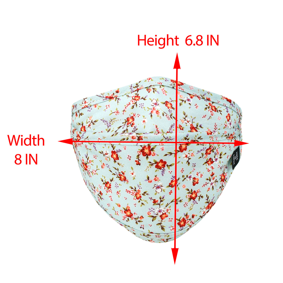 ililily Cotton Double Layer Patterned Face Cover Filter Lining Washable Mask