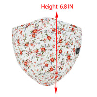 ililily Cotton Double Layer Patterned Face Cover Filter Lining Washable Mask