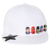 ililily Cute Superheroes Rubber Charms Flat Bill Snapback Hat Baseball Cap