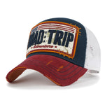 ililily PREMIUM ROAD TRIP Vintage Distressed Snapback Trucker Hat Baseball Cap M / XL