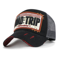 ililily PREMIUM ROAD TRIP Vintage Distressed Snapback Trucker Hat Baseball Cap M / XL