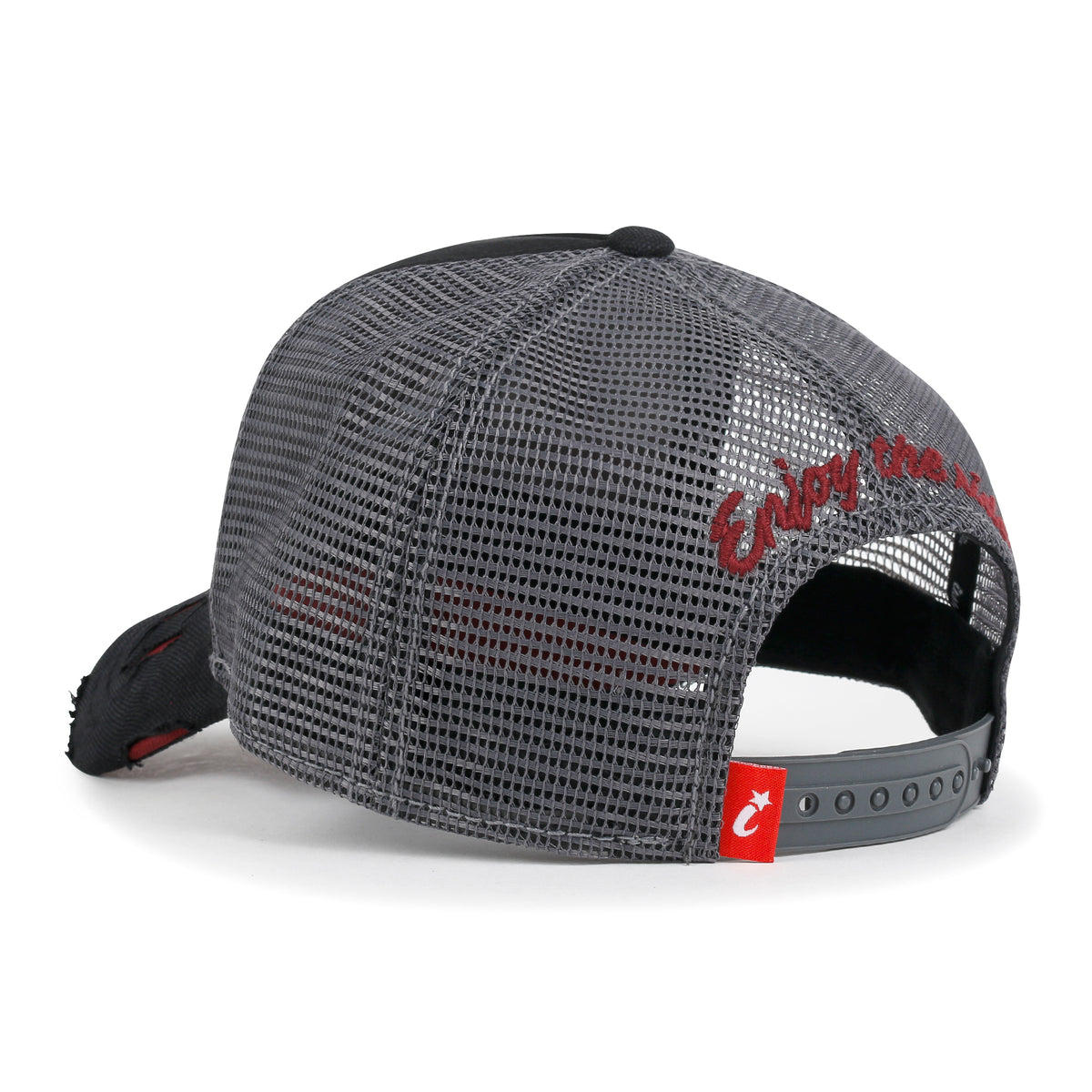ililily PREMIUM ROAD TRIP Vintage Distressed Snapback Trucker Hat Baseball Cap M / XL
