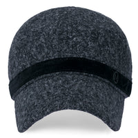 ililily Women Short Brim Baseball Cap Suede Band Velcro Adjustable Trucker Hat