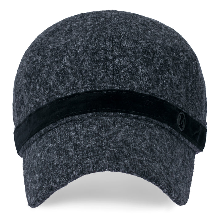 ililily Women Short Brim Baseball Cap Suede Band Velcro Adjustable Trucker Hat