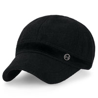 ililily Women Short Brim Baseball Cap Suede Band Velcro Adjustable Trucker Hat