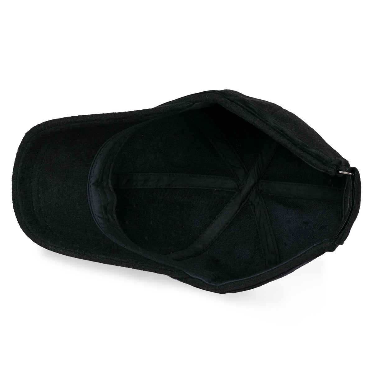 ililily Women Short Brim Baseball Cap Suede Band Velcro Adjustable Trucker Hat