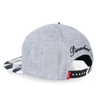ililily Rubber Pinwheel Baseball Cap Mosaic Pattern Flat Bill Snapback Hat