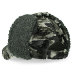 ililily Howels Camo/Solid Velboa Baseball Cap Ear Flaps Military Trucker Hat