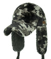 ililily Howels Camo/Solid Velboa Baseball Cap Ear Flaps Military Trucker Hat