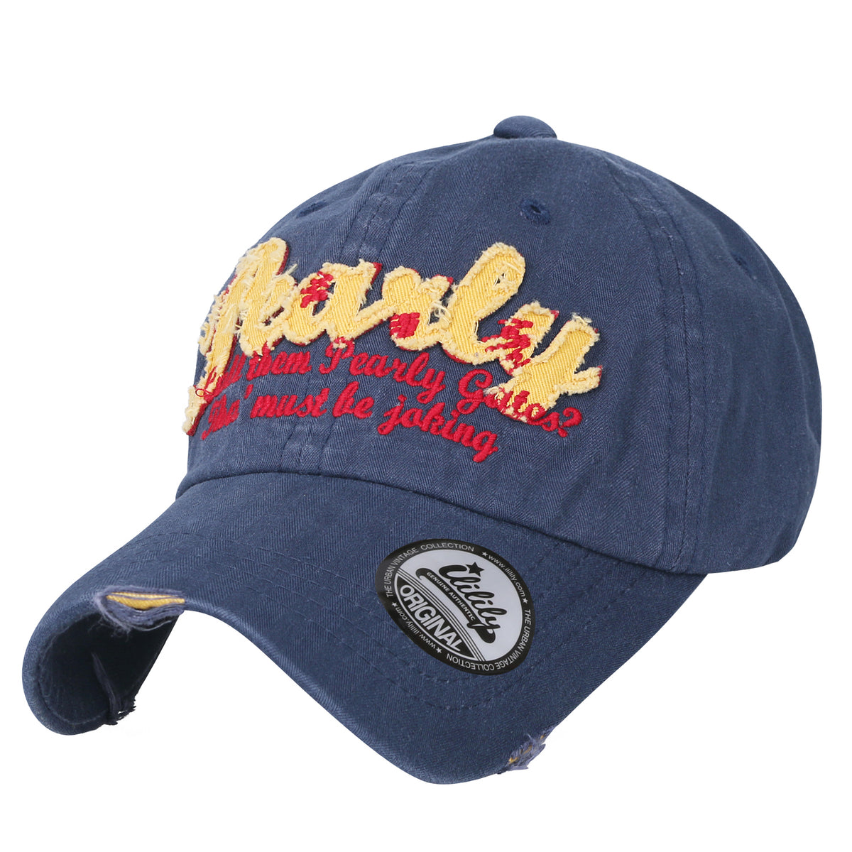 ililily Washed Cotton 'Pearly' Vintage Trucker Hat Casual Baseball Cap