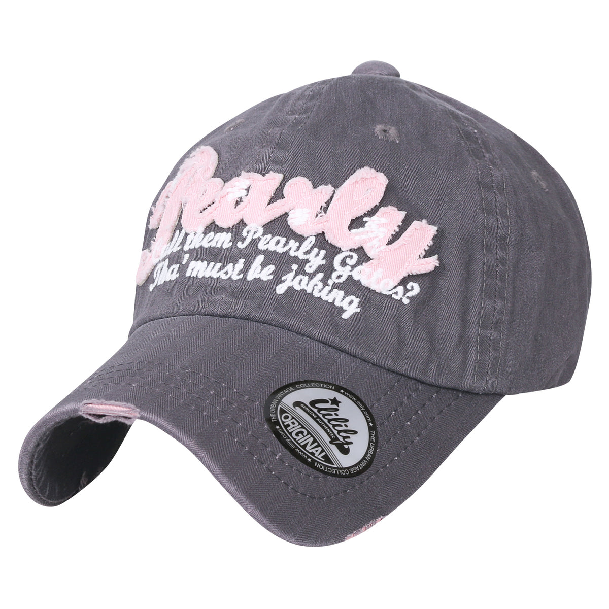 ililily Washed Cotton 'Pearly' Vintage Trucker Hat Casual Baseball Cap
