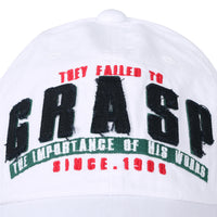 ililily Washed Cotton GRASP Letter Patch Vintage Trucker Hat Casual Baseball Cap