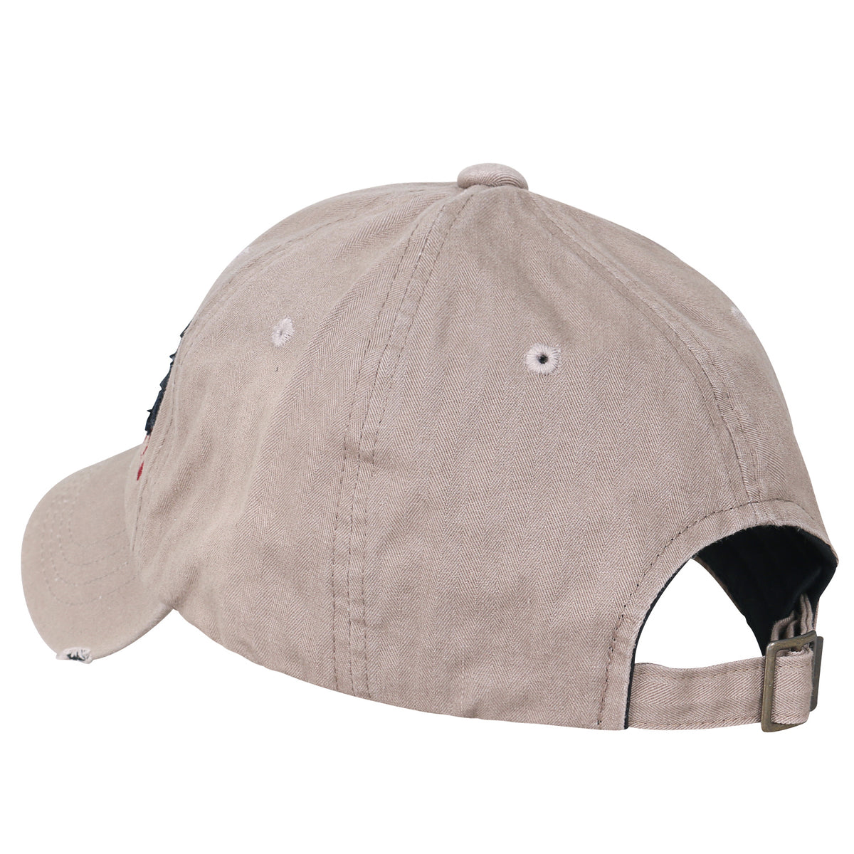ililily Washed Cotton GRASP Letter Patch Vintage Trucker Hat Casual Baseball Cap