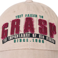 ililily Washed Cotton GRASP Letter Patch Vintage Trucker Hat Casual Baseball Cap