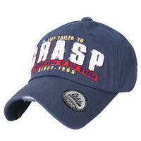 ililily Washed Cotton GRASP Letter Patch Vintage Trucker Hat Casual Baseball Cap