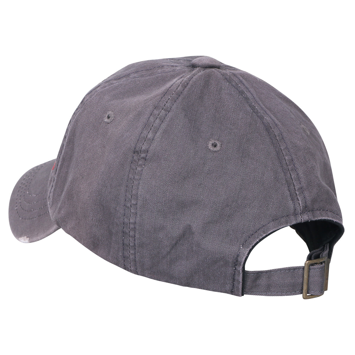 ililily Washed Cotton GRASP Letter Patch Vintage Trucker Hat Casual Baseball Cap
