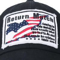 ililily Washed Cotton US Flag Vintage Trucker Hat Casual Baseball Cap