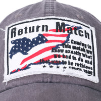 ililily Washed Cotton US Flag Vintage Trucker Hat Casual Baseball Cap