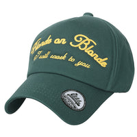 ililily Letter Embroidered Cotton Baseball Cap Strap Back Trucker Hat