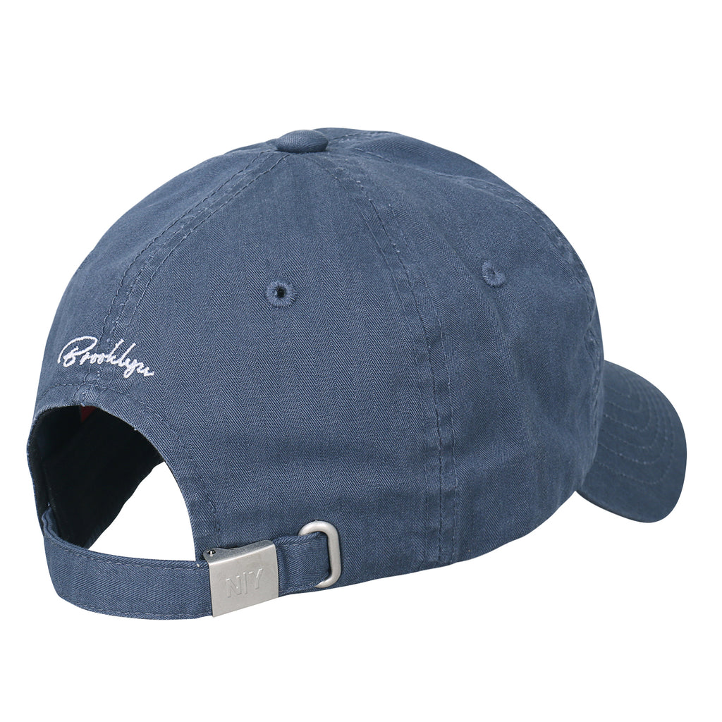 ililily Washed Cotton Baseball Cap Letter Patch Casual Trucker Hat