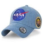 ililily NASA Meatball Logo Embroidery Baseball Cap Apollo 13 Patch Trucker Hat