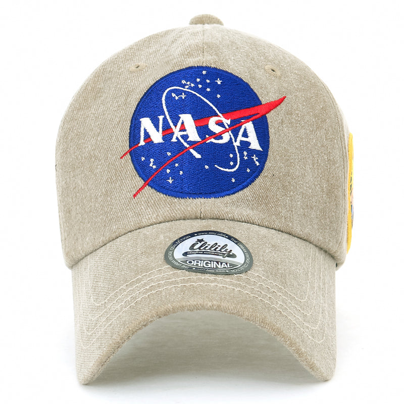 ililily NASA Meatball Logo Embroidery Baseball Cap Apollo 13 Patch Trucker Hat