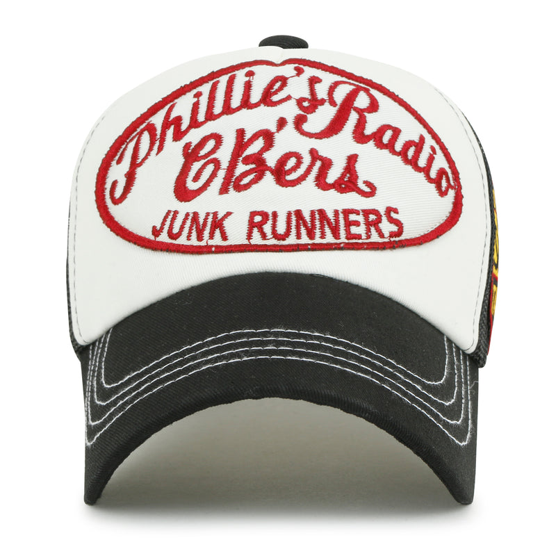 ililily Phillie's Radio Embroidered Mesh Caps Cotton Casual Baseball Cap Adjustable Trucker Hat