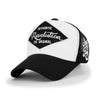 ililily Embroidered Patch Cotton Casual Baseball Cap Adjustable Trucker Hat