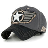 ililily Wing And Star Embroidery Color Baseball Cap Washed Cotton Trucker Hat