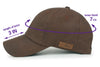 ililily Soft Faux Leather Vintage Trucker Hat Hook Loop Strapback Baseball Cap