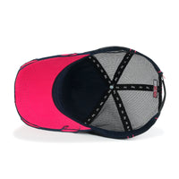 ililily 2021 Travel Series Embroidered Baseball Cap Colorful Stitch Mesh Trucker Hat