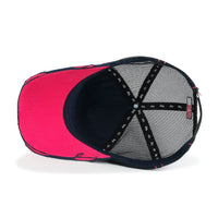 ililily 2021 Travel Series Embroidered Baseball Cap Colorful Stitch Mesh Trucker Hat