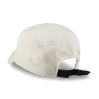 ililily Pick Embroidered Panel Camp Hat Solid Color Cotton Flat Brim Cadet Cap