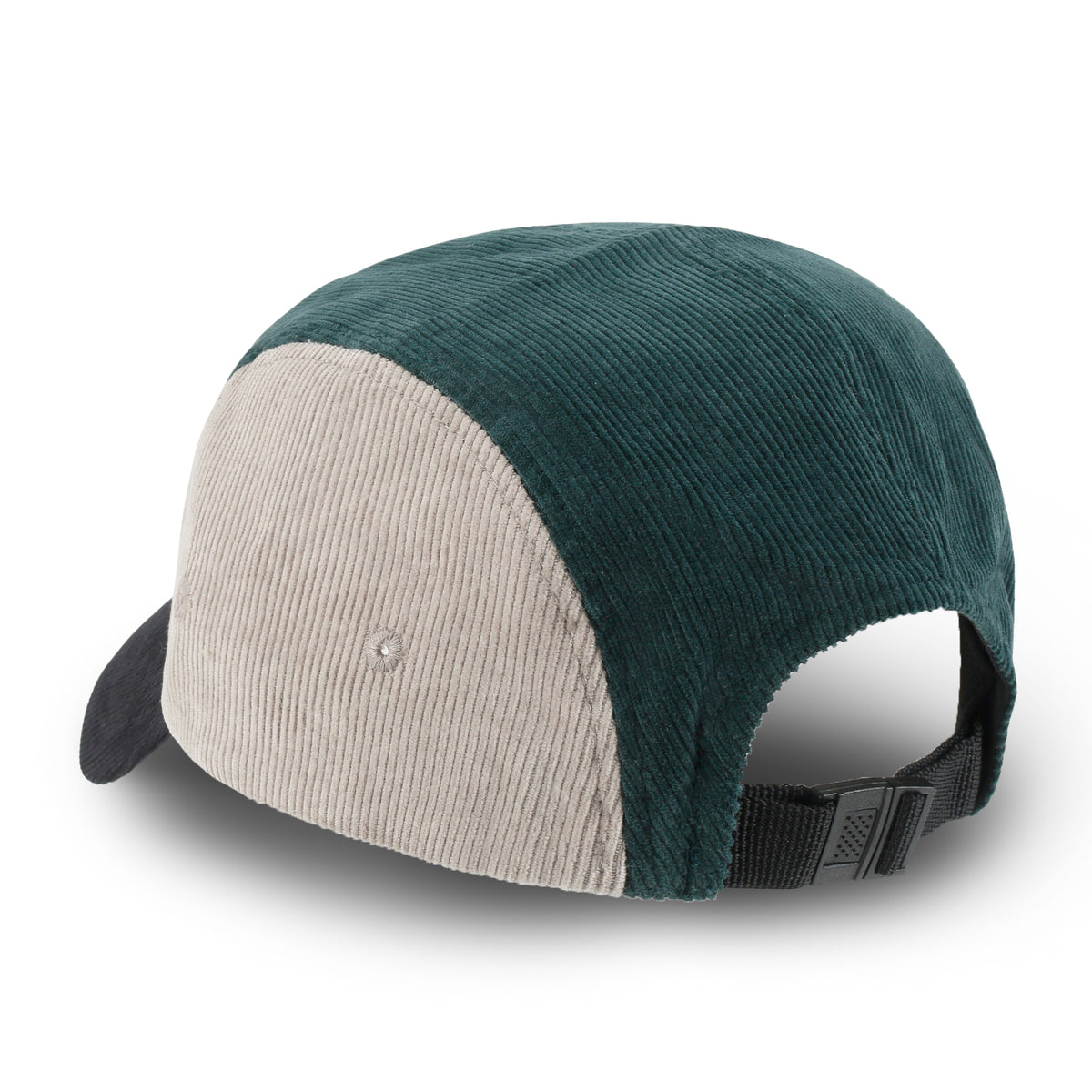 ililily Basics Embroidered Paneled Camp Hat Color Blocked Corduroy Cadet Cap