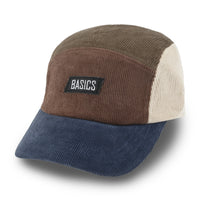 ililily Basics Embroidered Paneled Camp Hat Color Blocked Corduroy Cadet Cap
