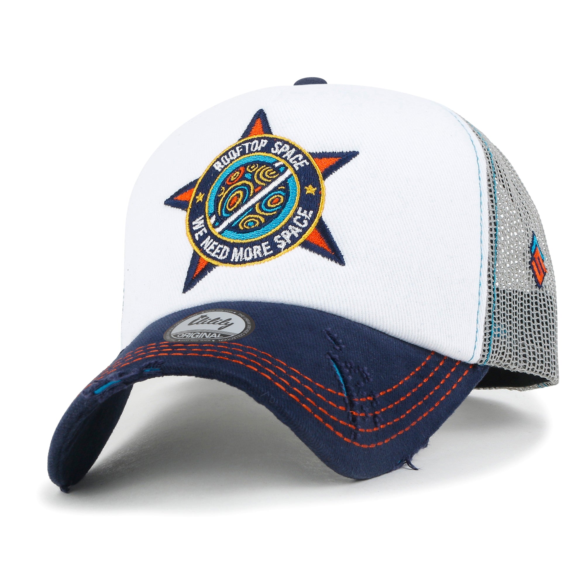 ililily X Rooftop Space Colorful Retro Embroidery Mesh