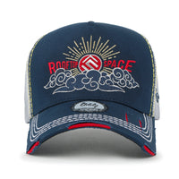 ililily Time To Embroidered Baseball Cap Colorful Stitch Mesh Trucker Hat
