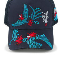 ililily Time To Embroidered Baseball Cap Colorful Stitch Mesh Trucker Hat