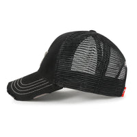 ililily Premium Star Embroidery Structured Crown Vintage Trucker Hat