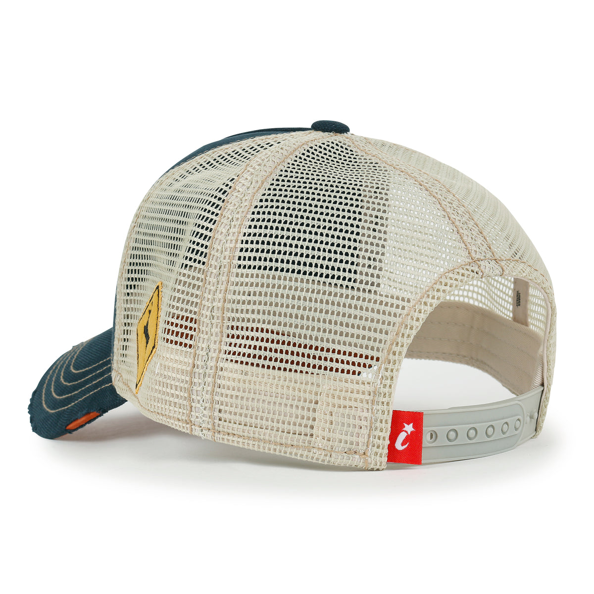 ililily Premium ROAD TRIP Map Embroidery Trucker Hat Vintage Style Baseball Cap