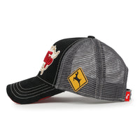 ililily Premium ROAD TRIP Map Embroidery Trucker Hat Vintage Style Baseball Cap