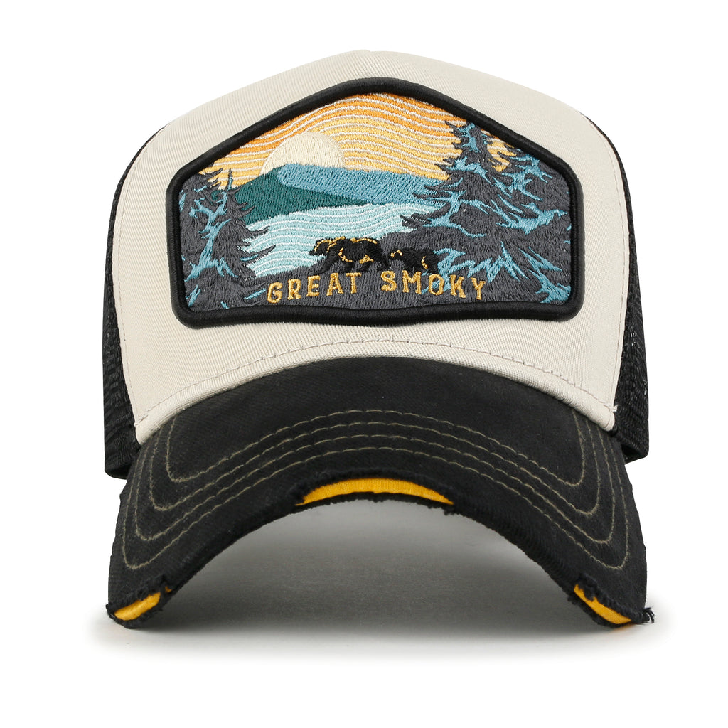 ililily PREMIUM National Park Great Smoky Embroidery Baseball Cap Structured Trucker Hat