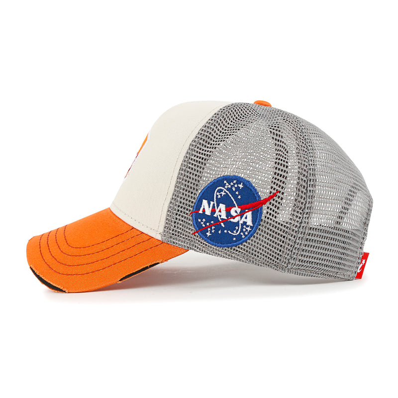ililily PREMIUM NASA Mission Hexagon Patch Embroidery Structured Baseball Cap