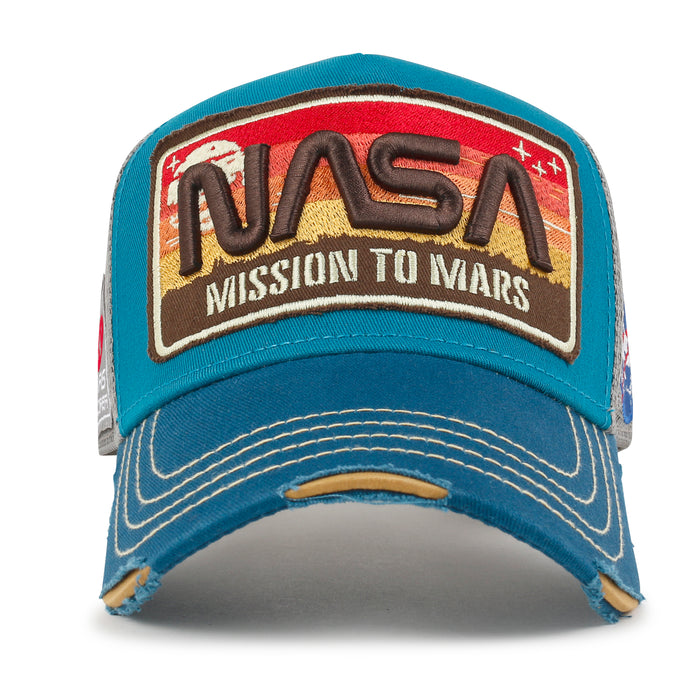 ililily PREMIUM NASA Mission Rectangle Patch Embroidery Structured Baseball Cap